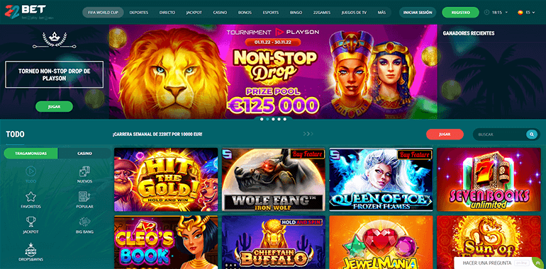 Juegos de casino 22Bet