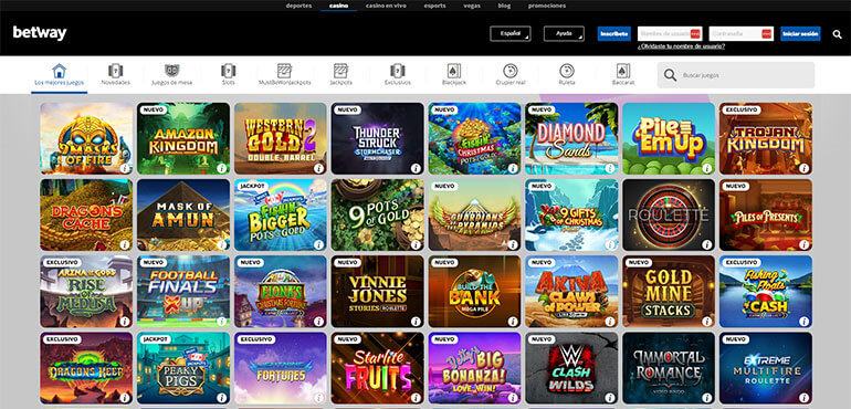 Juegos de casino Betway