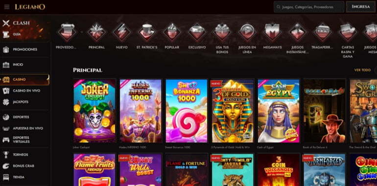 Juegos de casino Legiano