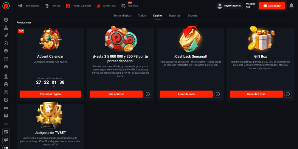 PinUp casino bono