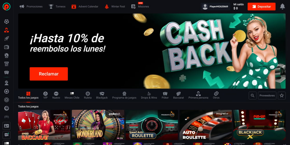 PinUp casino en directo