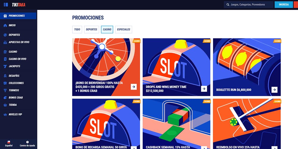 Tiki Taka casino bono